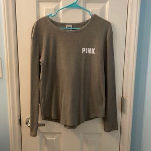 Gray shirt with PINK logo
